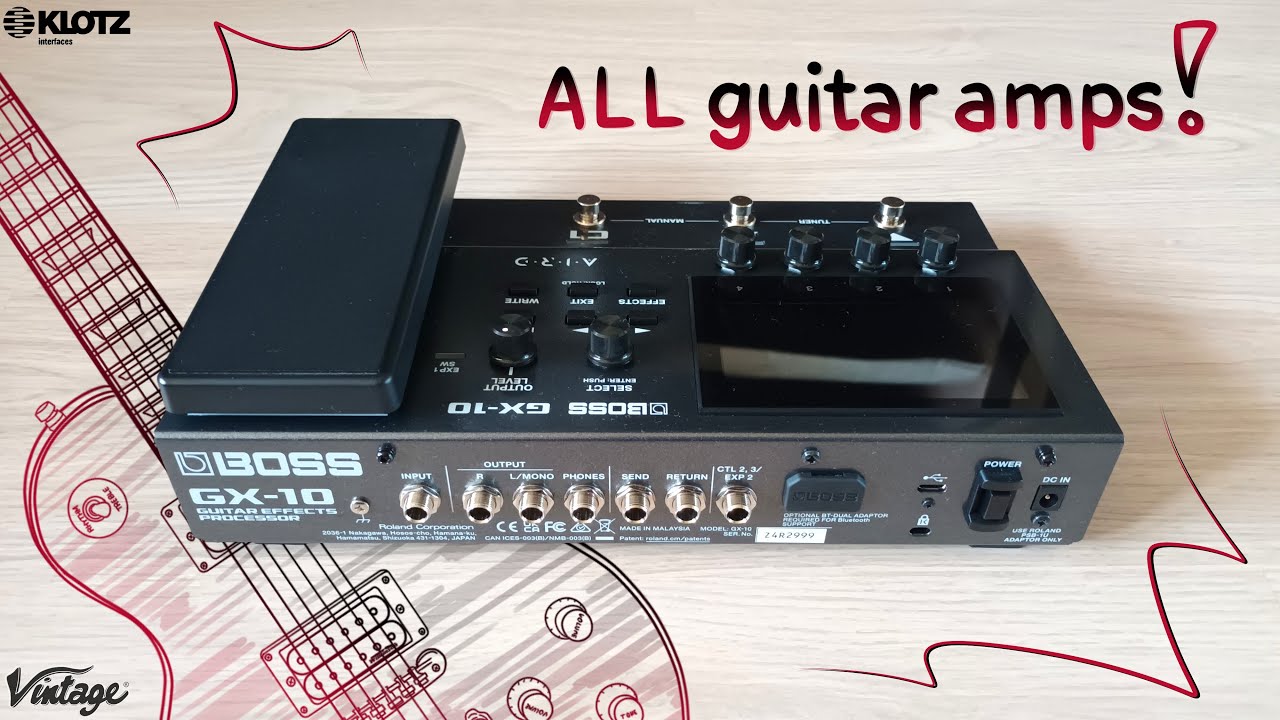Boss GX-10 DEMO | THE FULL Truth & Unbiased Review | All 23 Guitar Amps & Cabs with Vintage Les Paul - YouTube