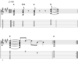 Ionian mode chord riff