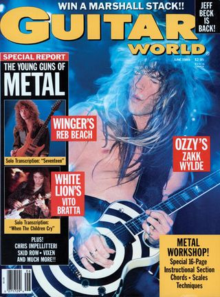 Zakk Wylde, pictured on the cover of the June 1989 issue of Guitar World