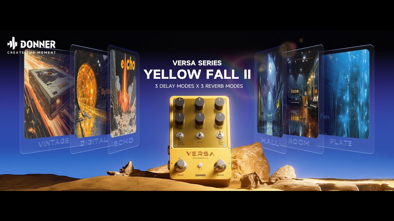 Donner Versa Yellow Fall 2 Guitar Pedal Reviews By <a class='bp-suggestions-mention' data-bb-hp-profile='679' href='https://www.sixstring.com/members/steven/' rel='nofollow'>@Steven</a> Kambach - YouTube