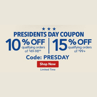Presidents' Day coupon: Use code PRESDAY Presidents' Day coupon: Use code PRESDAY