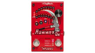A Digitech HammerOn pitch shifter pedal