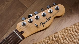 The headstock of the Fender Standard Telecaster
