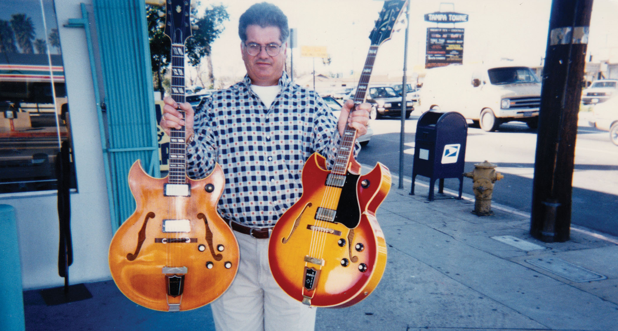 Norman Harris with a pair of Gibson Barney Kessels