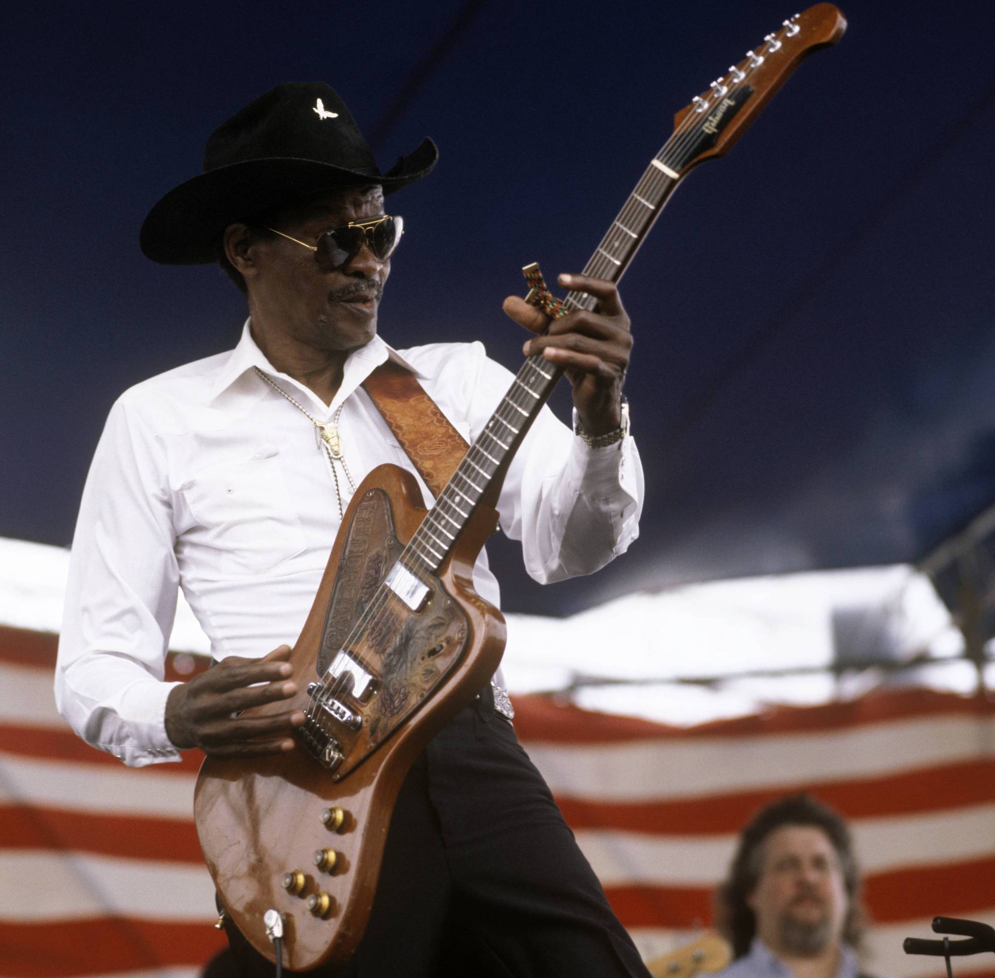 Clarence &ldquo;Gatemouth&rdquo; Brown performs onstage in New Orleans, Louisiana