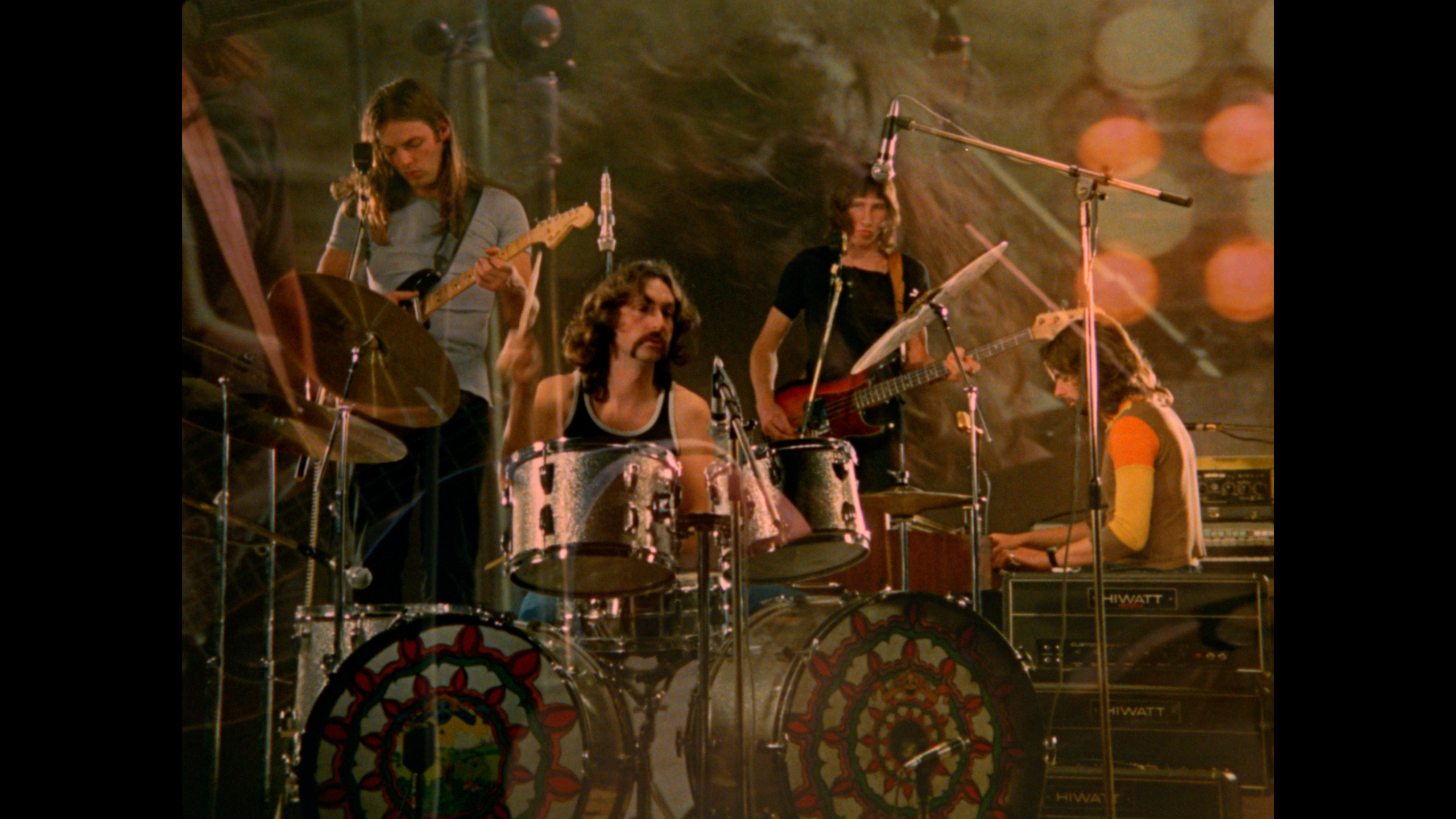 Pink Floyd playing live at Pompeii