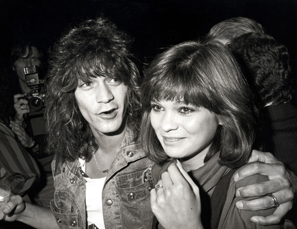Eddie Van Halen and Valerie Bertinelli during "Brainstorm" Los Angeles Premiere at Cinema Dome in Los Angeles, California, United States