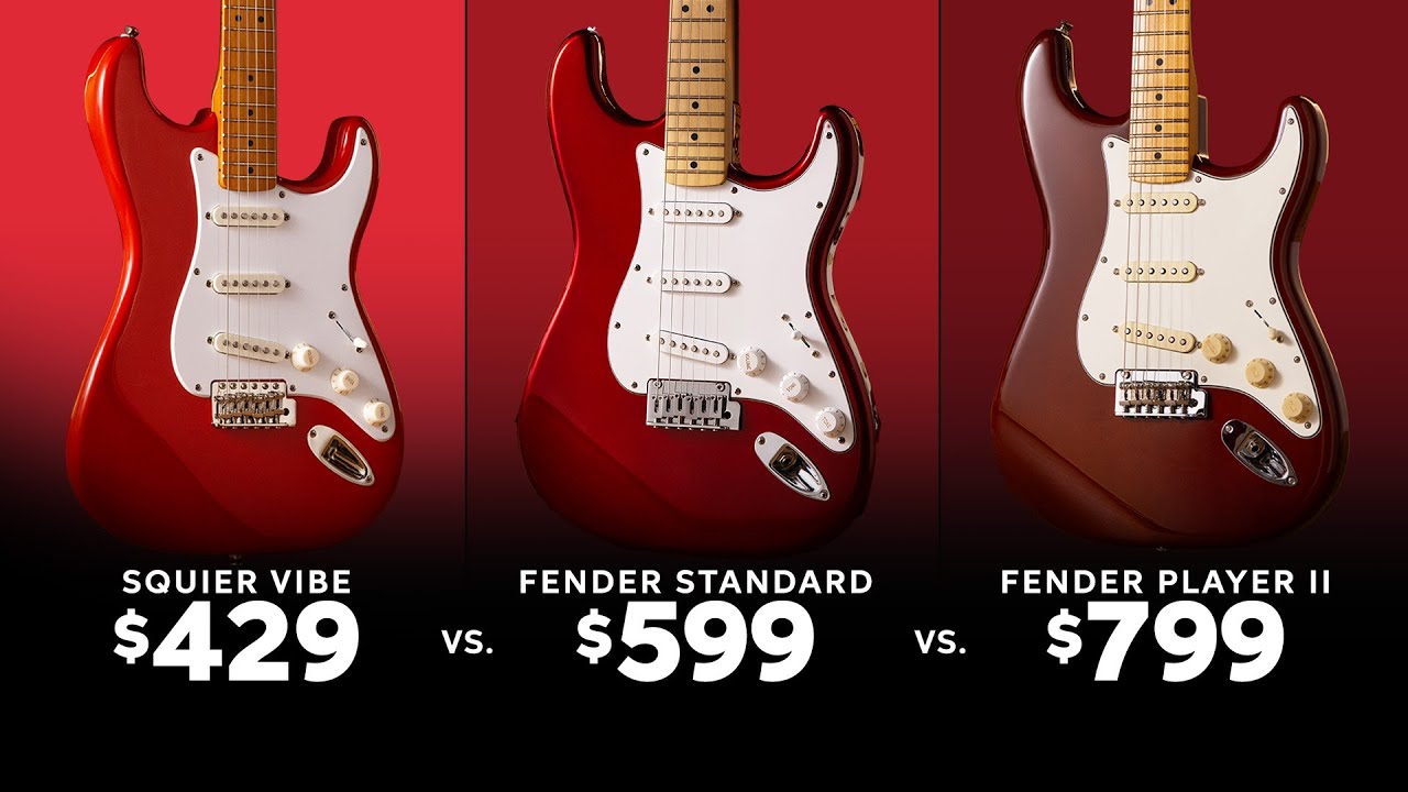 Fender Standard vs. Fender Player II vs. Squier Classic Vibe Series - YouTube