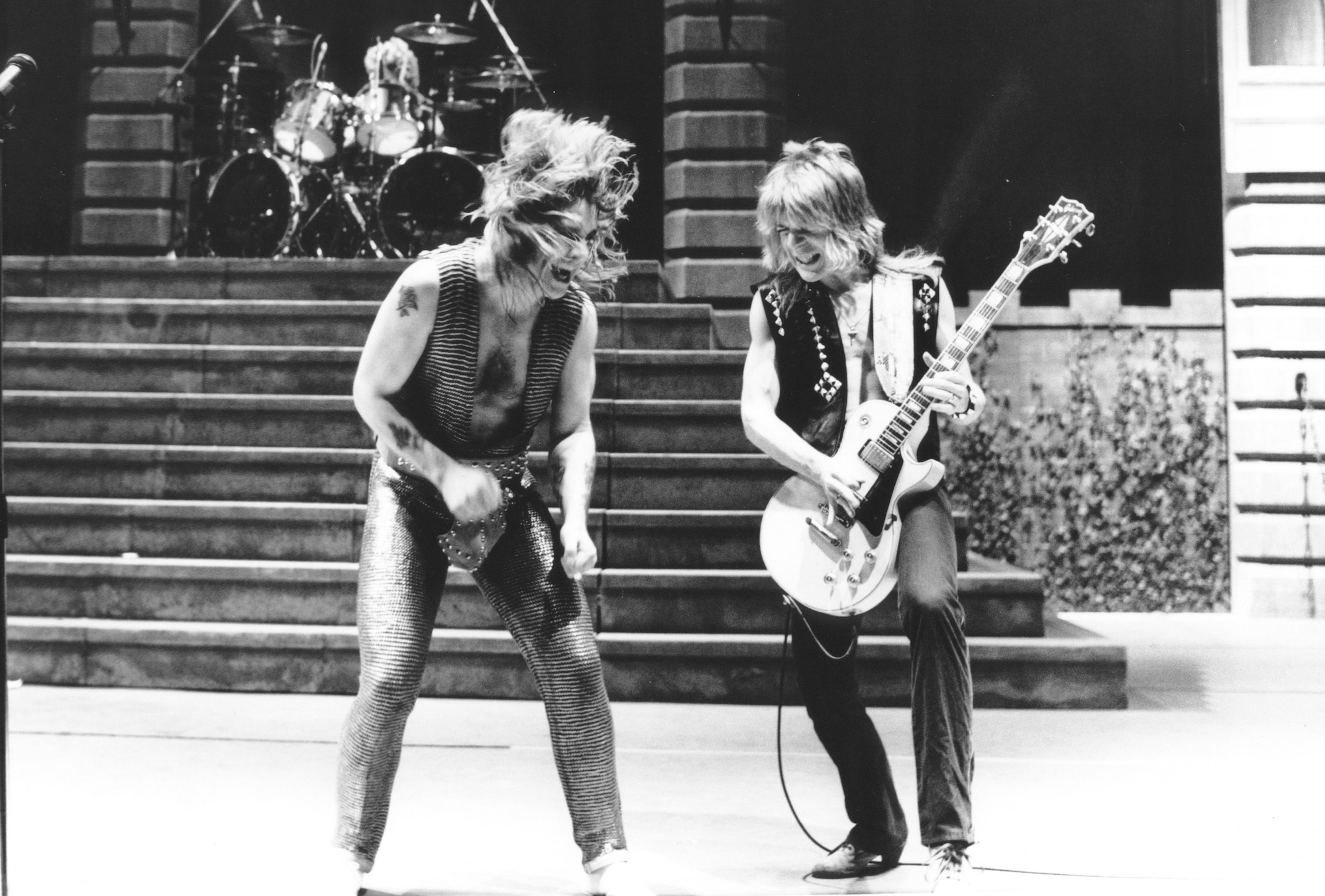 Ozzy Osbourne (left) and Randy Rhoads