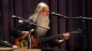 Musician Lee Sklar performs at The GRAMMY Museum in Los Angeles, California on October 8, 2014
