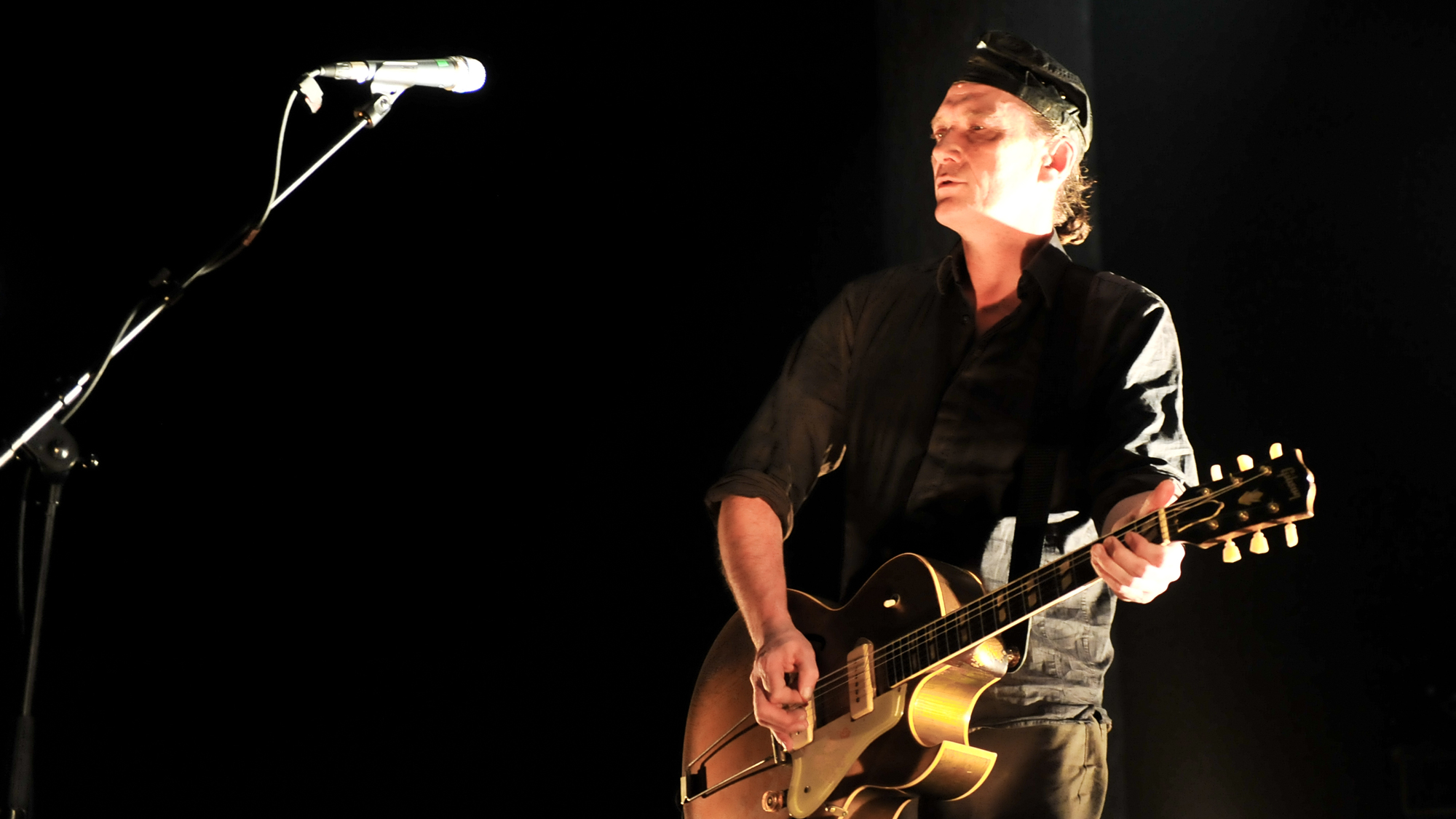 Geordie Walker of Killing Joke performs on stage as part of the Ether Festival at Royal Festival Hall on April 1, 2011 in London, United Kingdom.