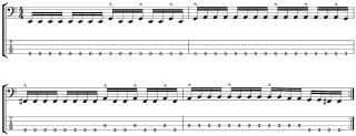 slap bass exercise with accents