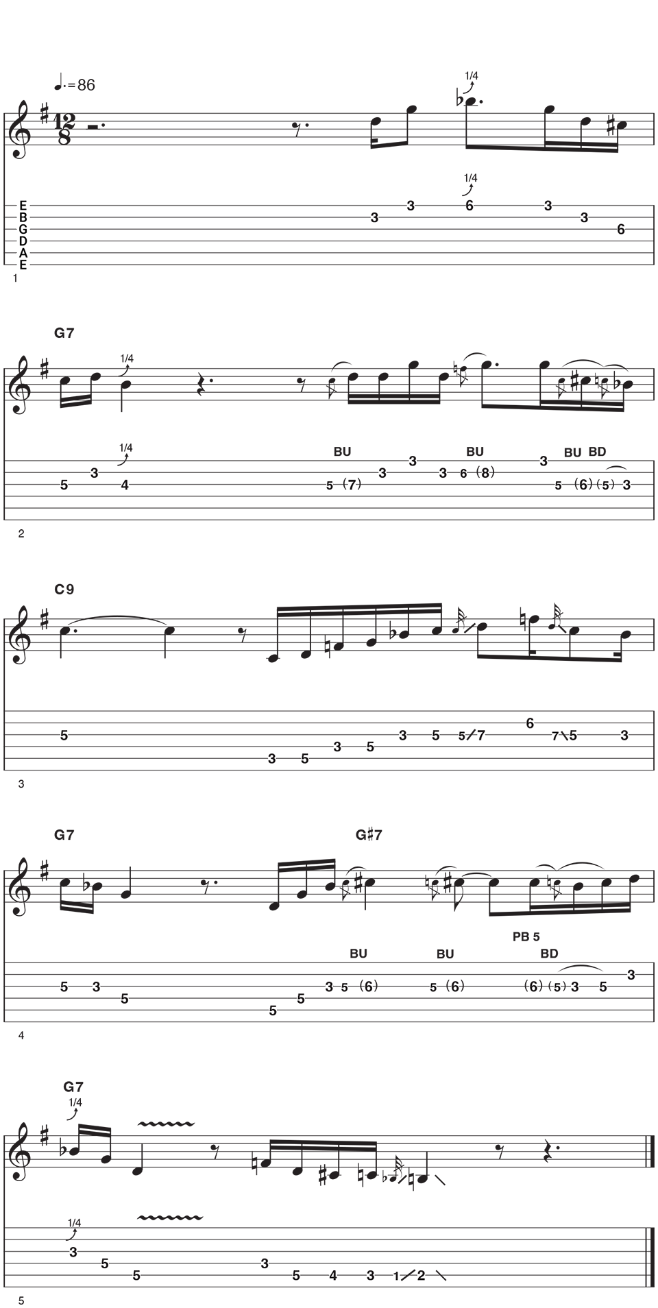 Vintage Blues Licks Example 2