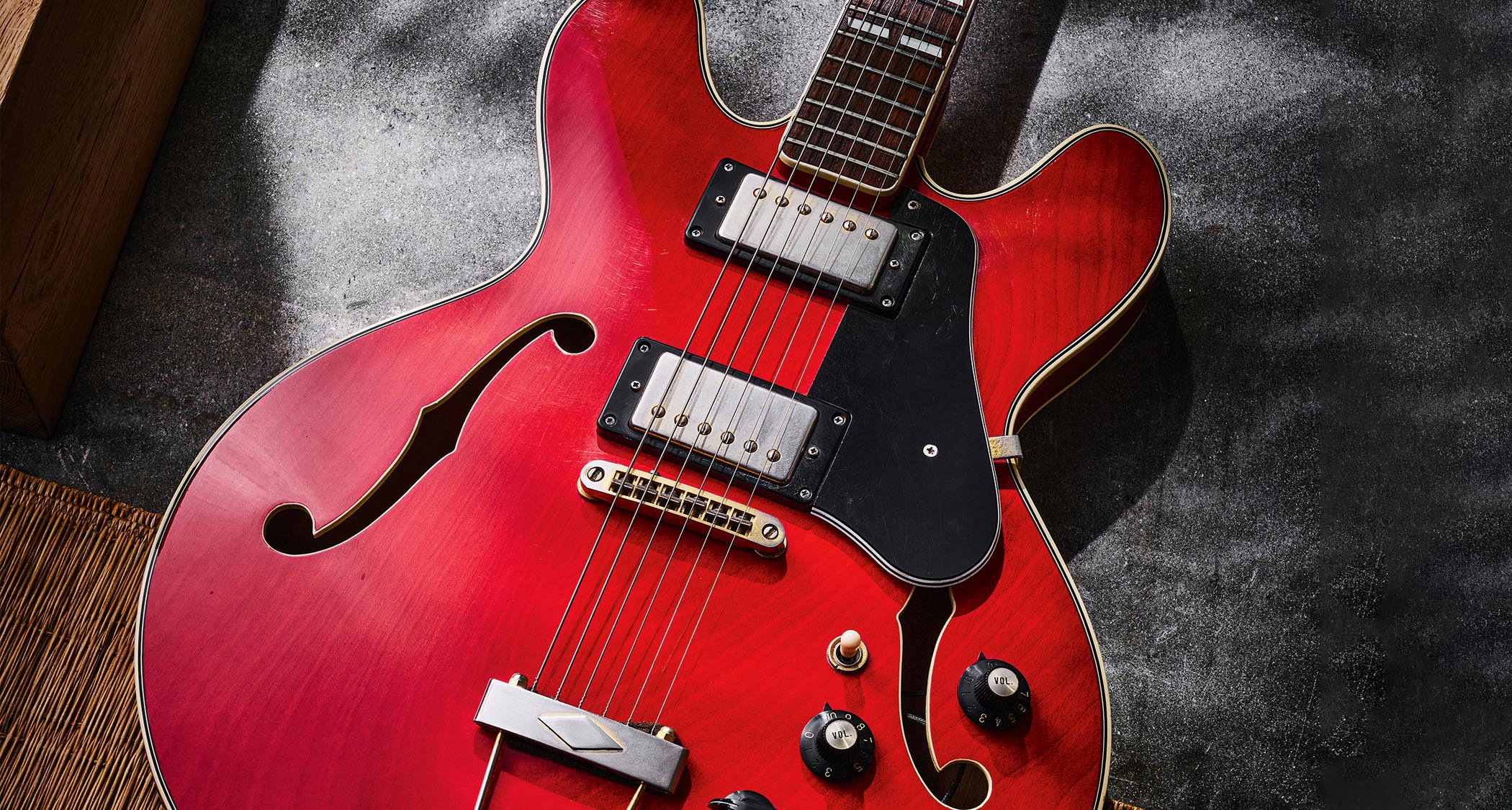 Typical of the so-called ‘Lawsuit Era’ electrics made in Japan is this 1975 Ibanez copy of a Gibson ES-335, which at time of writing is up for auction at guitar sales specialist Gardiner Houlgate as part of a collection of Japanese guitars