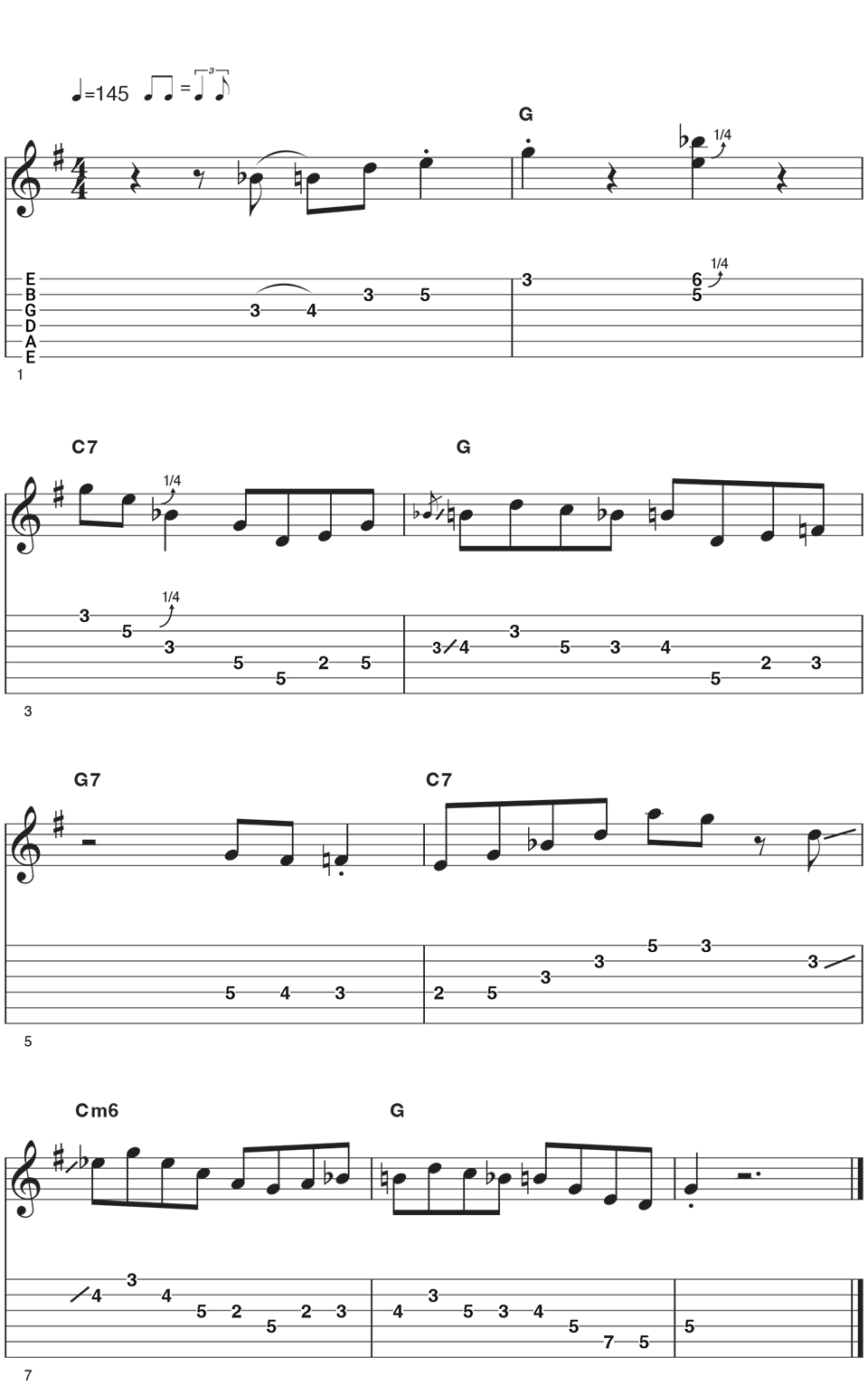 Vintage Blues Licks Example 1