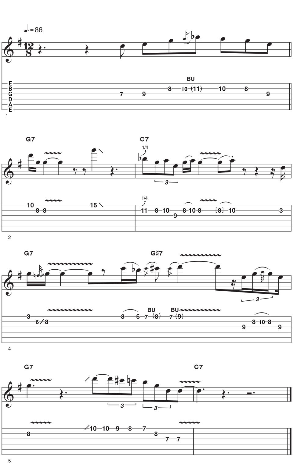 Vintage Blues Licks Example 3
