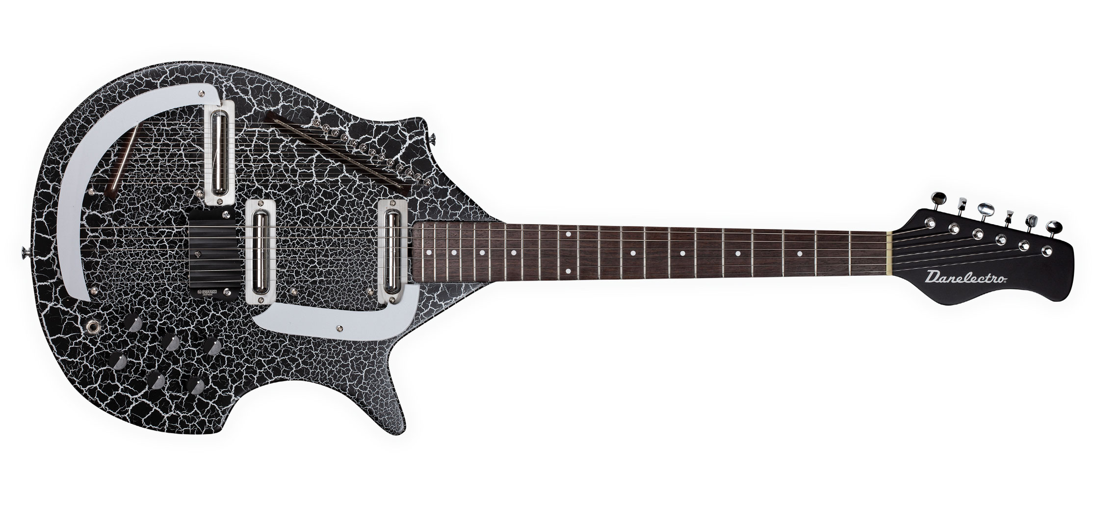 Danelectro Big Sitar in black crackle finish