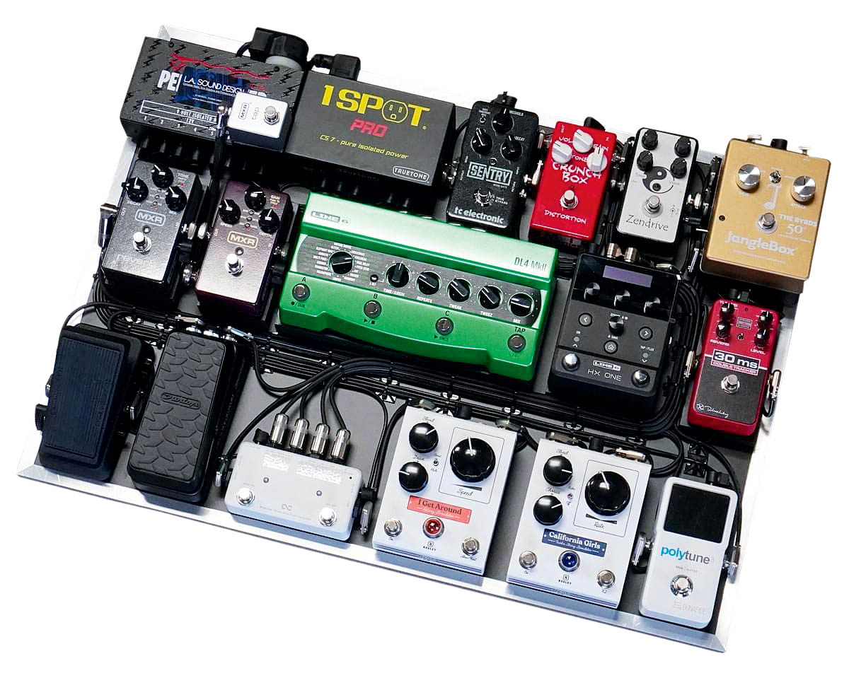 Elliot Easton's pedalboard 2025