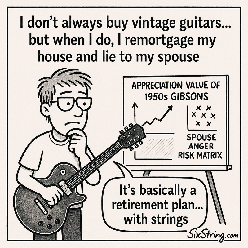 String Theory Cartoon #1: The Guitarist Investment Plan