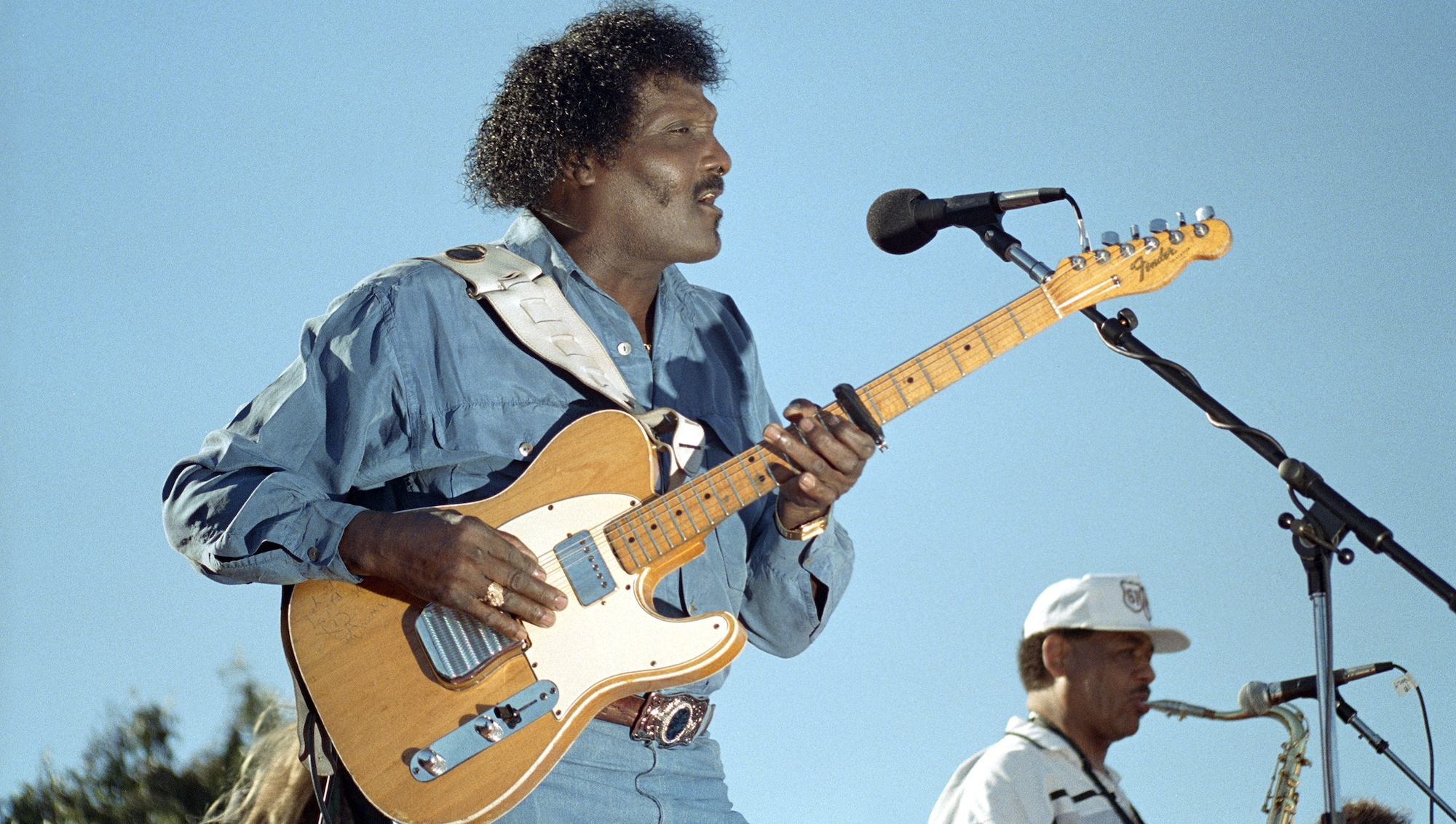 Albert Collins performs at the San Francisco Blues Festival at Fort Mason in San Francisco, California on September 15, 1990
