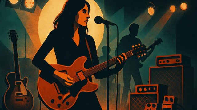 P.J. Harvey’s onstage guitar break reveals a sharper kind of control hero image